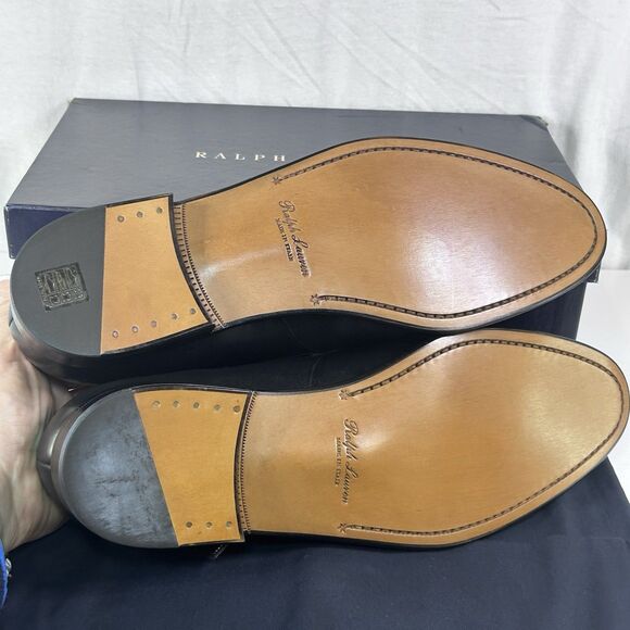 Ralph Lauren Purple Label Fisherman Burnished Sandal Black Calfskin Men sz 12 main image 5